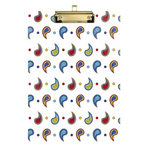 LI ZHI XIN A4 Standard Klemmbretter,Acryl Clipboard,9 X 12.5 Zoll,Mit Einziehbaren Haken,FüR Schule,BüRo,Krankenschwestern Paisley Nahtloses Muster LI ZHI XIN A4 Standard Klemmbretter,Acryl Clipboard,9 X 12.5 Zoll,Mit Einziehbaren Haken,FüR Schule,BüRo,Krankenschwestern Paisley Nahtloses Muster von LI ZHI XIN