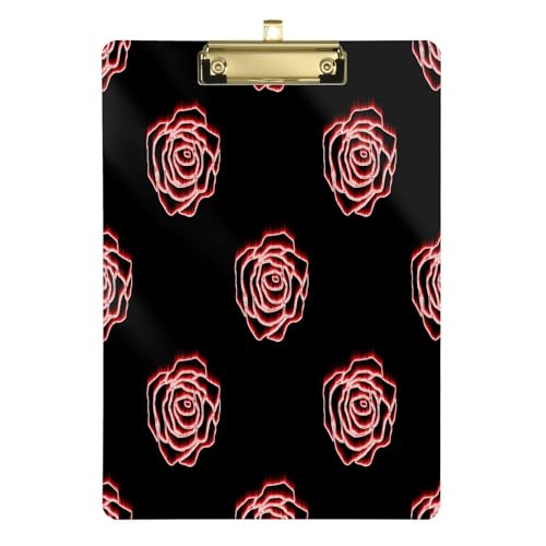 LI ZHI XIN A4 Standard Klemmbretter,Acryl Clipboard,9 X 12.5 Zoll,Mit Einziehbaren Haken,FüR Schule,BüRo,Krankenschwestern Rosenmuster LI ZHI XIN A4 Standard Klemmbretter,Acryl Clipboard,9 X 12.5 Zoll,Mit Einziehbaren Haken,FüR Schule,BüRo,Krankenschwestern Rosenmuster von LI ZHI XIN