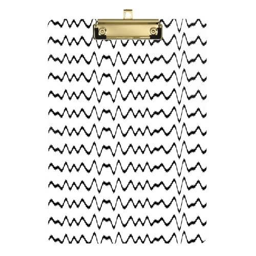 LI ZHI XIN A4 Standard Klemmbretter,Acryl Clipboard,9 X 12.5 Zoll,Mit Einziehbaren Haken,FüR Schule,BüRo,Krankenschwestern Schwarze Wellenlinien LI ZHI XIN A4 Standard Klemmbretter,Acryl Clipboard,9 X 12.5 Zoll,Mit Einziehbaren Haken,FüR Schule,BüRo,Krankenschwestern Schwarze Wellenlinien von LI ZHI XIN