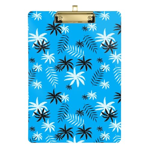 LI ZHI XIN A4 Standard Klemmbretter,Acryl Clipboard,9 X 12.5 Zoll,Mit Einziehbaren Haken,FüR Schule,BüRo,Krankenschwestern Tropical Plant Leaves Muster LI ZHI XIN A4 Standard Klemmbretter,Acryl Clipboard,9 X 12.5 Zoll,Mit Einziehbaren Haken,FüR Schule,BüRo,Krankenschwestern Tropical Plant Leaves Muster von LI ZHI XIN