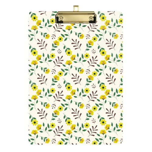 LI ZHI XIN A4 Standard Klemmbretter,Acryl Clipboard,9 X 12.5 Zoll,Mit Einziehbaren Haken,FüR Schule,BüRo,Krankenschwestern Tropische Pflanzen BläTter von LI ZHI XIN