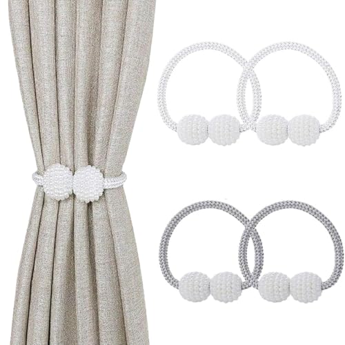 LIANRISES 4 Stück Raffhalter für Vorhänge Gardinen Raffhalter Vorhang Halter Magnete für Vorhänge Gardinenhalter Vorhang Raffhalter Raffhalter für Gardinen von LIANRISES