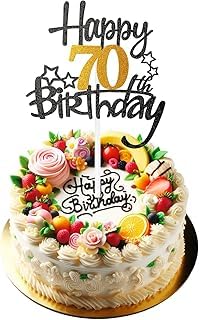 LIANRISES Kuchendekoration 70 Jahre Frau, Cake Topper Geburtstag 70 Jahre Schwarz und Gold LIANRISES Kuchendekoration 70 Jahre Frau, Cake Topper Geburtstag 70 Jahre Schwarz und Gold von LIANRISES