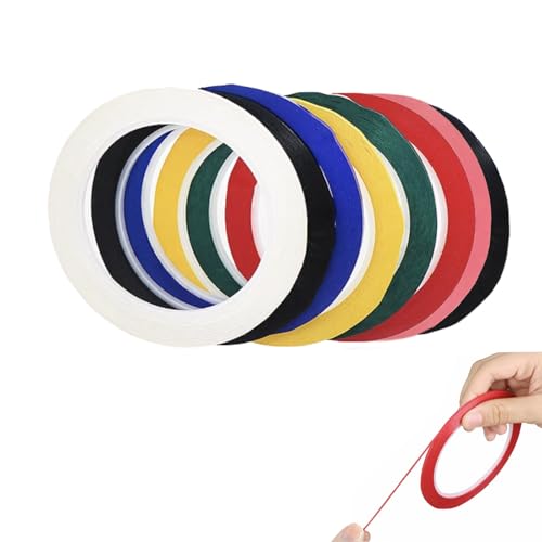 LIANRISES 8 Stück Whiteboard Klebeband Grafikkunst, Magnetband Um Linien Auf Whiteboard Zu Erstellen Linien, 3mm x66m für Diagramme, Büros, Gitter, Markierungen von LIANRISES