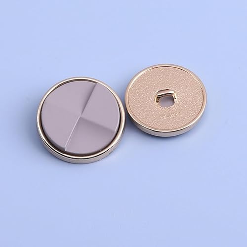 LIBERGA 10 Stück Knöpfe mit Goldenem Rand Und Schaft, Runder Gespleißter Knopf für Kleidung Strickjacken Mäntel Bastelprojekte, Grau, 23mm LIBERGA 10 Stück Knöpfe mit Goldenem Rand Und Schaft, Runder Gespleißter Knopf für Kleidung Strickjacken Mäntel Bastelprojekte, Grau, 23mm von LIBERGA