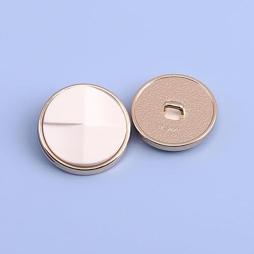 LIBERGA 10 Stück Knöpfe mit Goldenem Rand Und Schaft, Runder Gespleißter Knopf für Kleidung Strickjacken Mäntel Bastelprojekte, Weiß, 25mm LIBERGA 10 Stück Knöpfe mit Goldenem Rand Und Schaft, Runder Gespleißter Knopf für Kleidung Strickjacken Mäntel Bastelprojekte, Weiß, 25mm von LIBERGA