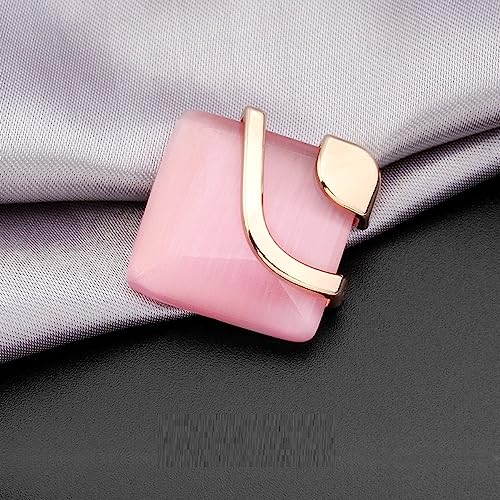LIBERGA 10 Stück Metall Knöpfe Mit Schaft, Goldener Rand, Dekorativ, Modische Quadratische Nähknöpfe Für Kleidung, Strickjacken, Mäntel, Bastelprojekte, Rosa, 20mm von LIBERGA