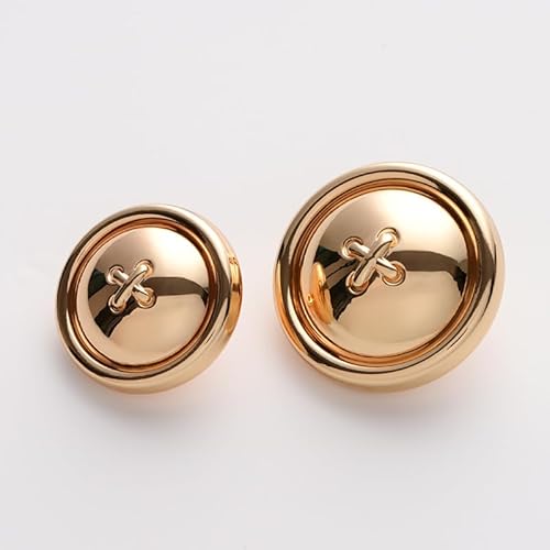 LIBERGA 10 Stück Runde Knöpfe mit Schaft, Modischer Metallknopf für Kleidung Strickjacken Mäntel Bastelprojekte, Hellgold, 18mm LIBERGA 10 Stück Runde Knöpfe mit Schaft, Modischer Metallknopf für Kleidung Strickjacken Mäntel Bastelprojekte, Hellgold, 18mm von LIBERGA