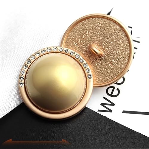 LIBERGA 10 Stück Strass Perlen Knöpfe mit Schaft, Runder Metallknopf für Kleidung Strickjacken Mantel Bastelprojekte, 20mm LIBERGA 10 Stück Strass Perlen Knöpfe mit Schaft, Runder Metallknopf für Kleidung Strickjacken Mantel Bastelprojekte, 20mm von LIBERGA
