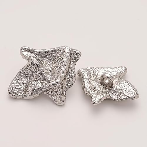 LIBERGA 10 Stück Zerknitterte, Mattierte Metall Knöpfe mit Unregelmäßiger Oberfläche Und Schaft, Nähknöpfe für Kleidung Strickjacken Mäntel Bastelprojekte, Silber, 20mm LIBERGA 10 Stück Zerknitterte, Mattierte Metall Knöpfe mit Unregelmäßiger Oberfläche Und Schaft, Nähknöpfe für Kleidung Strickjacken Mäntel Bastelprojekte, Silber, 20mm von LIBERGA