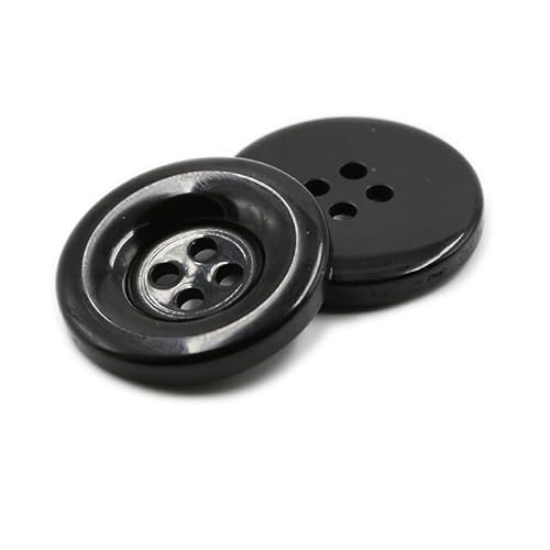 LIBERGA 100 Stück Runde Harz Knöpfe, 4 Löcher, Nähknöpfe für Kleidung Strickjacken Mäntel Bastelprojekte, Schwarz, 18mm LIBERGA 100 Stück Runde Harz Knöpfe, 4 Löcher, Nähknöpfe für Kleidung Strickjacken Mäntel Bastelprojekte, Schwarz, 18mm von LIBERGA