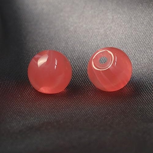 LIBERGA 100 Stück Runde Kunstharz Knöpfe, Dekorative Knöpfe Aus Künstlichen Kristallperlen Für Cheongsam, Hanfu, Hemden, Bastelprojekte, Dunkelrosa, 10mm von LIBERGA