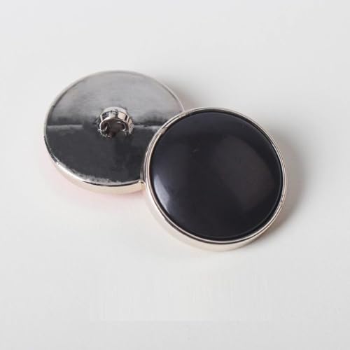 LIBERGA 14 Stück Runde Knöpfe Mit Schaft, Nähknöpfe Für Damen Kleidung Strickjacken Mäntel Bastelprojekte, Schwarz, 25mm LIBERGA 14 Stück Runde Knöpfe Mit Schaft, Nähknöpfe Für Damen Kleidung Strickjacken Mäntel Bastelprojekte, Schwarz, 25mm von LIBERGA