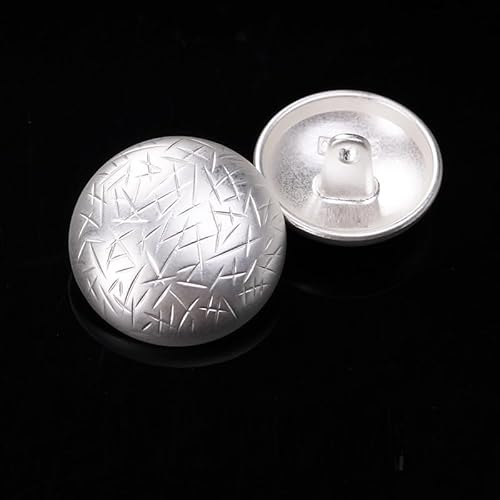 LIBERGA 20 Stück Gekratzte Runde Metall Knöpfe für Kleidung Strickjacken Mäntel Bastelprojekte, Silber, 15mm LIBERGA 20 Stück Gekratzte Runde Metall Knöpfe für Kleidung Strickjacken Mäntel Bastelprojekte, Silber, 15mm von LIBERGA