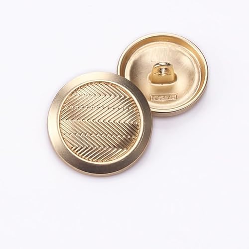 LIBERGA 20 Stück Gestreifte Runde Metall Knöpfe für Kleidung Strickjacken Mäntel Bastelprojekte, 20mm LIBERGA 20 Stück Gestreifte Runde Metall Knöpfe für Kleidung Strickjacken Mäntel Bastelprojekte, 20mm von LIBERGA