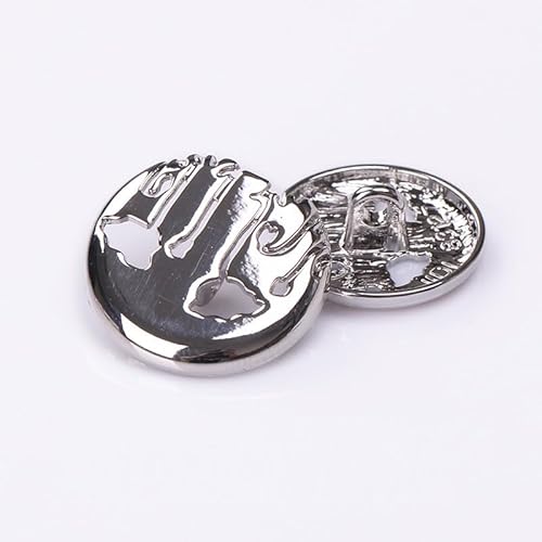 LIBERGA 20 Stück Hohlmetall Knöpfe für Kleidung Strickjacken Mäntel Bastelprojekte, Silber, 20mm LIBERGA 20 Stück Hohlmetall Knöpfe für Kleidung Strickjacken Mäntel Bastelprojekte, Silber, 20mm von LIBERGA