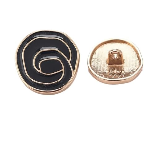LIBERGA 20 Stück Knöpfe mit Goldenem Rand für Kleidung Strickjacken Mäntel Bastelprojekte, Schwarz, 20mm LIBERGA 20 Stück Knöpfe mit Goldenem Rand für Kleidung Strickjacken Mäntel Bastelprojekte, Schwarz, 20mm von LIBERGA