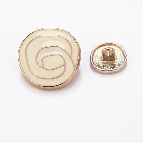 LIBERGA 20 Stück Knöpfe mit Goldenem Rand für Kleidung Strickjacken Mäntel Bastelprojekte, Weiß, 25mm LIBERGA 20 Stück Knöpfe mit Goldenem Rand für Kleidung Strickjacken Mäntel Bastelprojekte, Weiß, 25mm von LIBERGA