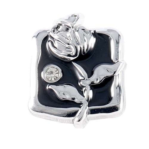 LIBERGA 20 Stück Metall Rosen Knöpfe mit Schaft, Quadratischer Blumenknopf für Kleidung Strickjacken Mäntel Bastelprojekte, Silber, 23mm × 18mm LIBERGA 20 Stück Metall Rosen Knöpfe mit Schaft, Quadratischer Blumenknopf für Kleidung Strickjacken Mäntel Bastelprojekte, Silber, 23mm × 18mm von LIBERGA