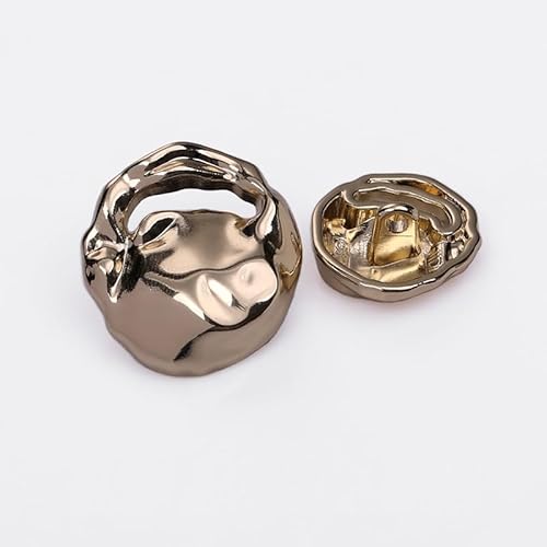LIBERGA 20 Stück Mode Knöpfe mit Schaft, Unregelmäßiger Hohler Metallknopf für Kleidung Strickjacken Mantel Bastelprojekte, Hellgold, 23mm LIBERGA 20 Stück Mode Knöpfe mit Schaft, Unregelmäßiger Hohler Metallknopf für Kleidung Strickjacken Mantel Bastelprojekte, Hellgold, 23mm von LIBERGA