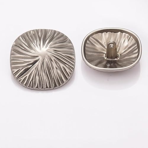 LIBERGA 20 Stück Modische Metall Knöpfe mit Schaft, 30mm Knöpfe für Kleidung, Strickjacken, Mäntel, Bastelprojekte, Silber LIBERGA 20 Stück Modische Metall Knöpfe mit Schaft, 30mm Knöpfe für Kleidung, Strickjacken, Mäntel, Bastelprojekte, Silber von LIBERGA