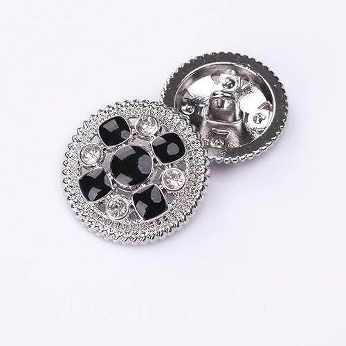 LIBERGA 20 Stück Modische Runde Knöpfe für Kleidung Strickjacken Mäntel Bastelprojekte, Silber, 18mm LIBERGA 20 Stück Modische Runde Knöpfe für Kleidung Strickjacken Mäntel Bastelprojekte, Silber, 18mm von LIBERGA