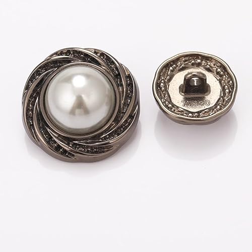 LIBERGA 20 Stück Perlmutt Knöpfe mit Spiralrand Und Schaft, Runder Metallknopf für Kleidung Strickjacken Mäntel Bastelprojekte, 18mm LIBERGA 20 Stück Perlmutt Knöpfe mit Spiralrand Und Schaft, Runder Metallknopf für Kleidung Strickjacken Mäntel Bastelprojekte, 18mm von LIBERGA