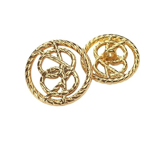 LIBERGA 20 Stück Runde Hohle Metall Knöpfe für Kleidung Strickjacken Mäntel Bastelprojekte, Golden, 15mm LIBERGA 20 Stück Runde Hohle Metall Knöpfe für Kleidung Strickjacken Mäntel Bastelprojekte, Golden, 15mm von LIBERGA