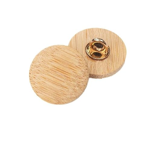 LIBERGA 20 Stück Runde Holz Knöpfe mit Metallschaft, 15mm Knöpfe für Kleidung, Strickjacken, Mäntel, Bastelprojekte LIBERGA 20 Stück Runde Holz Knöpfe mit Metallschaft, 15mm Knöpfe für Kleidung, Strickjacken, Mäntel, Bastelprojekte von LIBERGA