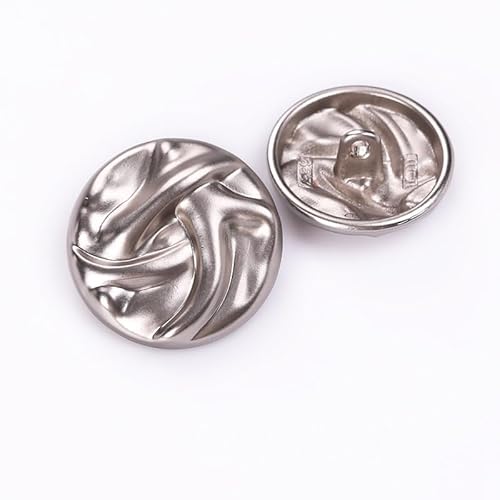 LIBERGA 20 Stück Runde Knöpfe mit Schaft, Metall Knöpfe mit Konvexer Oberfläche für Kleidung Strickjacken Mäntel Bastelprojekte, Silber, 15mm LIBERGA 20 Stück Runde Knöpfe mit Schaft, Metall Knöpfe mit Konvexer Oberfläche für Kleidung Strickjacken Mäntel Bastelprojekte, Silber, 15mm von LIBERGA