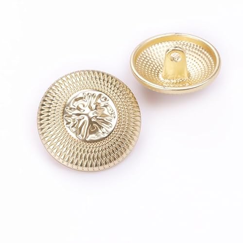 LIBERGA 20 Stück Runde Knöpfe mit Schaft, Modischer Metallknopf für Kleidung Strickjacken Mäntel Bastelprojekte, Hellgold, 18mm LIBERGA 20 Stück Runde Knöpfe mit Schaft, Modischer Metallknopf für Kleidung Strickjacken Mäntel Bastelprojekte, Hellgold, 18mm von LIBERGA