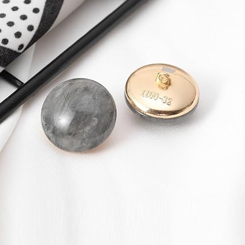 LIBERGA 20 Stück Runde Knöpfe mit Schaft, Nähknöpfe für Kleidung Strickjacken Mäntel Bastelprojekte, Grau, 23mm von LIBERGA