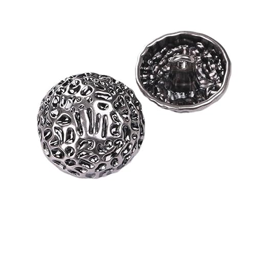 LIBERGA 20 Stück Runde Knöpfe mit Unebener Oberfläche für Kleidung Strickjacken Mäntel Bastelprojekte, Silber, 23mm LIBERGA 20 Stück Runde Knöpfe mit Unebener Oberfläche für Kleidung Strickjacken Mäntel Bastelprojekte, Silber, 23mm von LIBERGA