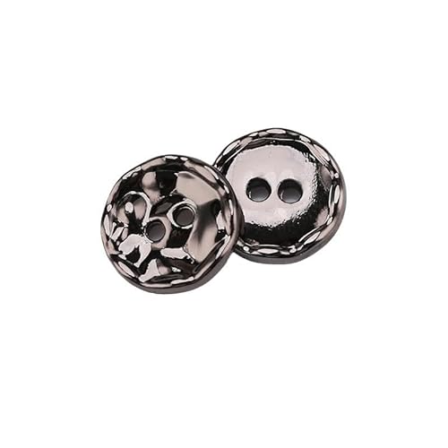 LIBERGA 20 Stück Runde Metall Knöpfe, 2 Löcher, 11mm Kleiner Nähknöpfe für Kleidung, Hemd, Bastelprojekte, Schwarz von LIBERGA