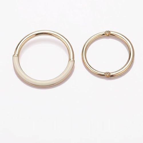 LIBERGA 20 Stück Runde Metall Knöpfe, Doppelschaftknöpfe für Kleidung Strickjacken Mäntel Bastelprojekte, Hellgold Weiß Spleißfarbe, 20mm LIBERGA 20 Stück Runde Metall Knöpfe, Doppelschaftknöpfe für Kleidung Strickjacken Mäntel Bastelprojekte, Hellgold Weiß Spleißfarbe, 20mm von LIBERGA
