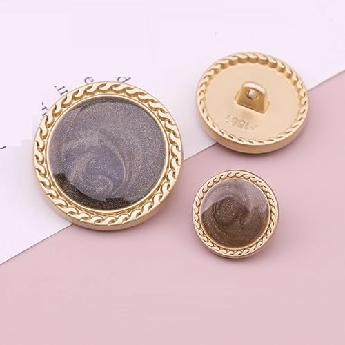 LIBERGA 20 Stück Runde Metall Knöpfe mit Schaft, Nähknöpfe für Kleidung Strickjacken Mäntel Bastelprojekte, Braun, 20mm LIBERGA 20 Stück Runde Metall Knöpfe mit Schaft, Nähknöpfe für Kleidung Strickjacken Mäntel Bastelprojekte, Braun, 20mm von LIBERGA