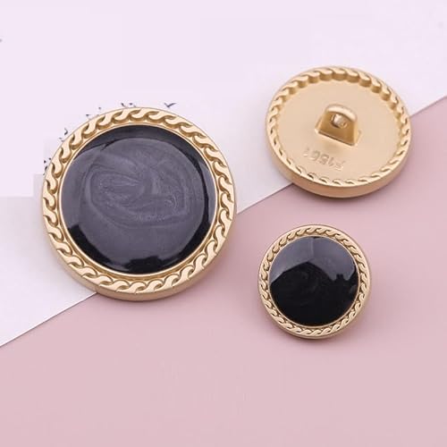 LIBERGA 20 Stück Runde Metall Knöpfe mit Schaft, Nähknöpfe für Kleidung Strickjacken Mäntel Bastelprojekte, Schwarz, 20mm LIBERGA 20 Stück Runde Metall Knöpfe mit Schaft, Nähknöpfe für Kleidung Strickjacken Mäntel Bastelprojekte, Schwarz, 20mm von LIBERGA