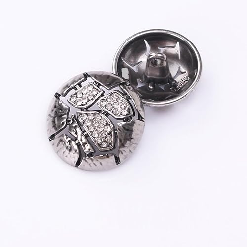 LIBERGA 20 Stück Strass Dekoration, Hohle, Runde Knöpfe für Kleidung Strickjacken Mäntel Bastelprojekte, Silber, 23mm LIBERGA 20 Stück Strass Dekoration, Hohle, Runde Knöpfe für Kleidung Strickjacken Mäntel Bastelprojekte, Silber, 23mm von LIBERGA
