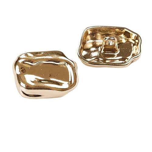 LIBERGA 20 Stück Unregelmäßige Rechteckige Knöpfe mit Schaft, Modischer Metallknopf für Kleidung Strickjacken Mäntel Bastelprojekte, Gold, 18mm × 13,5mm LIBERGA 20 Stück Unregelmäßige Rechteckige Knöpfe mit Schaft, Modischer Metallknopf für Kleidung Strickjacken Mäntel Bastelprojekte, Gold, 18mm × 13,5mm von LIBERGA