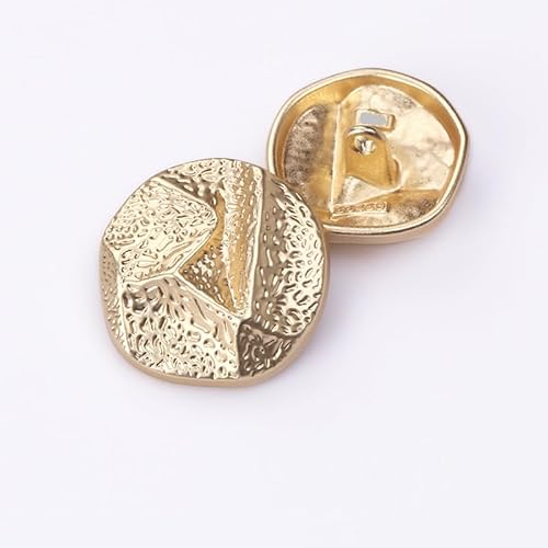 LIBERGA 20 Stück Zerknitterte Metall Knöpfe für Kleidung Strickjacken Mäntel Bastelprojekte, Golden, 20mm LIBERGA 20 Stück Zerknitterte Metall Knöpfe für Kleidung Strickjacken Mäntel Bastelprojekte, Golden, 20mm von LIBERGA