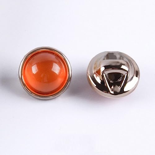 LIBERGA 30 Stück 12,5mm Runde Knöpfe Mit Schaft, Dekorative Nähknöpfe Aus Kunstkristall Für Kleidung, Strickjacken, Hemden, Bastelprojekte, Orange LIBERGA 30 Stück 12,5mm Runde Knöpfe Mit Schaft, Dekorative Nähknöpfe Aus Kunstkristall Für Kleidung, Strickjacken, Hemden, Bastelprojekte, Orange von LIBERGA