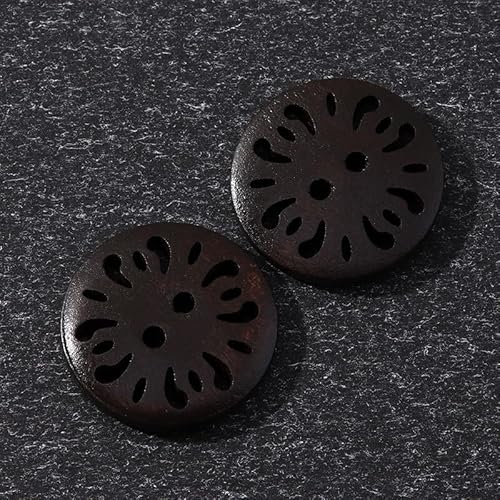 LIBERGA 30 Stück Holz Knöpfe, 2 Löcher, Runder Hohler Nähknöpfe für Kleidung Strickjacken Mäntel Bastelprojekte, Dunkelbraun, 38mm LIBERGA 30 Stück Holz Knöpfe, 2 Löcher, Runder Hohler Nähknöpfe für Kleidung Strickjacken Mäntel Bastelprojekte, Dunkelbraun, 38mm von LIBERGA