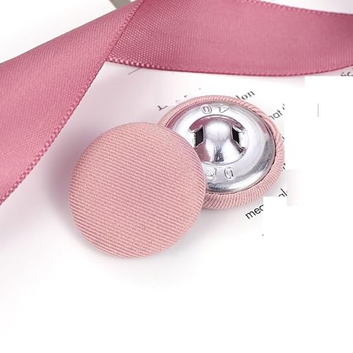 LIBERGA 30 Stück Wickel Knöpfe Aus Metall mit Schaft, Runder Nähknöpfe für Kleidung Strickjacken Mäntel Bastelprojekte, Rosa, 30mm von LIBERGA
