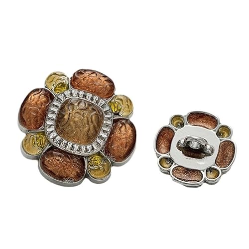 LIBERGA 4 Stück Metall Knöpfe In Blumenform mit Schaft, Modischer Nähknöpfe für Kleidung Strickjacken Mäntel Bastelprojekte, 17mm LIBERGA 4 Stück Metall Knöpfe In Blumenform mit Schaft, Modischer Nähknöpfe für Kleidung Strickjacken Mäntel Bastelprojekte, 17mm von LIBERGA