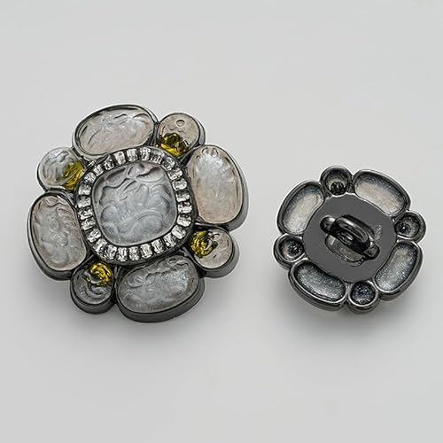 LIBERGA 4 Stück Metall Knöpfe In Blumenform mit Schaft, Modischer Nähknöpfe für Kleidung Strickjacken Mäntel Bastelprojekte, 17mm LIBERGA 4 Stück Metall Knöpfe In Blumenform mit Schaft, Modischer Nähknöpfe für Kleidung Strickjacken Mäntel Bastelprojekte, 17mm von LIBERGA