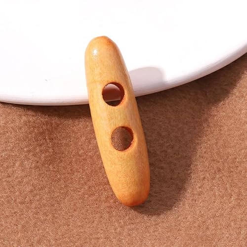 LIBERGA 50 Stück Holz Knöpfe, 2 Löcher, Langer Ovaler Streifenknopf für Kleidung Strickjacken Mantel Bastelprojekte, 50mm LIBERGA 50 Stück Holz Knöpfe, 2 Löcher, Langer Ovaler Streifenknopf für Kleidung Strickjacken Mantel Bastelprojekte, 50mm von LIBERGA