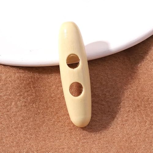 LIBERGA 50 Stück Holz Knöpfe, 2 Löcher, Langer Ovaler Streifenknopf für Kleidung Strickjacken Mantel Bastelprojekte, 60mm LIBERGA 50 Stück Holz Knöpfe, 2 Löcher, Langer Ovaler Streifenknopf für Kleidung Strickjacken Mantel Bastelprojekte, 60mm von LIBERGA