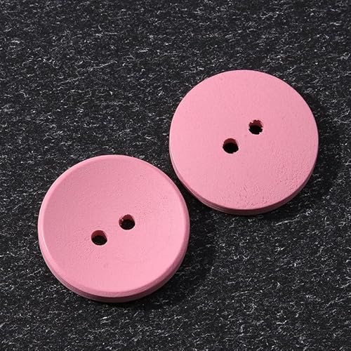 LIBERGA 50 Stück Holz Knöpfe, 2 Löcher, Runder Nähknöpfe für Kleidung Strickjacken Mantel Bastelprojekte, Rosa, 9mm LIBERGA 50 Stück Holz Knöpfe, 2 Löcher, Runder Nähknöpfe für Kleidung Strickjacken Mantel Bastelprojekte, Rosa, 9mm von LIBERGA
