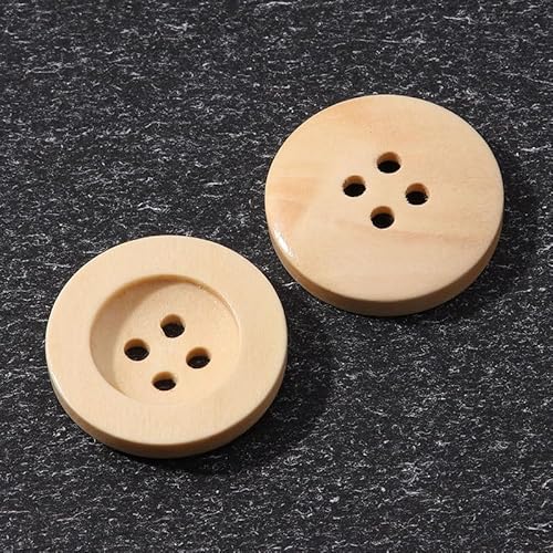LIBERGA 50 Stück Holzknöpfe, 4 Löcher, runde Nähknöpfe für Kleidung, Strickjacken, Mantel, Bastelprojekte, 9 mm LIBERGA 50 Stück Holzknöpfe, 4 Löcher, runde Nähknöpfe für Kleidung, Strickjacken, Mantel, Bastelprojekte, 9 mm von LIBERGA