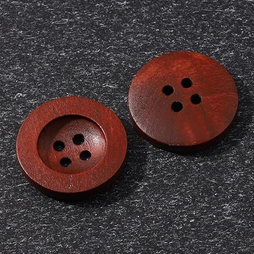 LIBERGA 50 Stück Holzknöpfe, 4 Löcher, runde Nähknöpfe für Kleidung, Strickjacken, Mantel, Bastelprojekte, 9 mm LIBERGA 50 Stück Holzknöpfe, 4 Löcher, runde Nähknöpfe für Kleidung, Strickjacken, Mantel, Bastelprojekte, 9 mm von LIBERGA